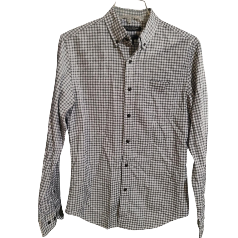 BANANA REPUBLIC checked dress shirt S